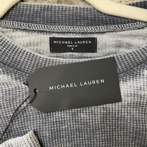 NWT Michael Lauren Exon Crop Crew Pullover Dark Navy Burnout (Size S) - Picture 5 of 5